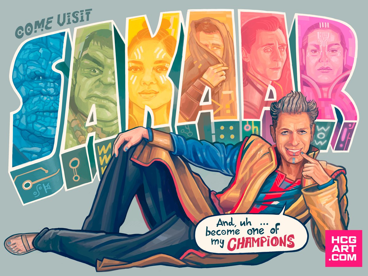 Super happy to join  <a href="/HeroComplexArt/">Hero Complex Galaxy</a>  new exhibition; ‘Vacation(All I Ever Wanted)’ where I had the privilege to participate alongside some awesome artists!
I picked Planet SAKAAR as my holiday destination, although any place with Jeff Goldblum as a host would work for me.