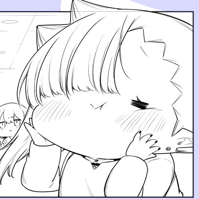 本日の作業!
ご満悦なルナちゃん…☺️ 
#ちゃんと吸えない吸血鬼ちゃん 