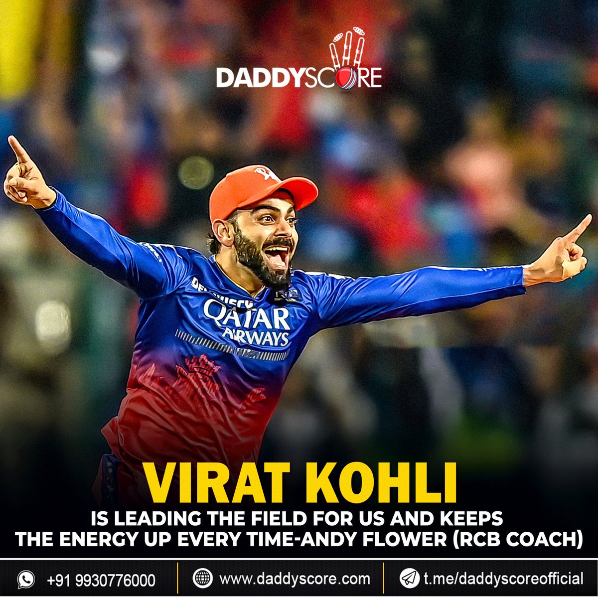 Virat Kohli is leading the field for us and keeps the energy up every time- Andy Flower (RCB Coach) #ViratKohli𓃵 | #AndyFlower | #IPL