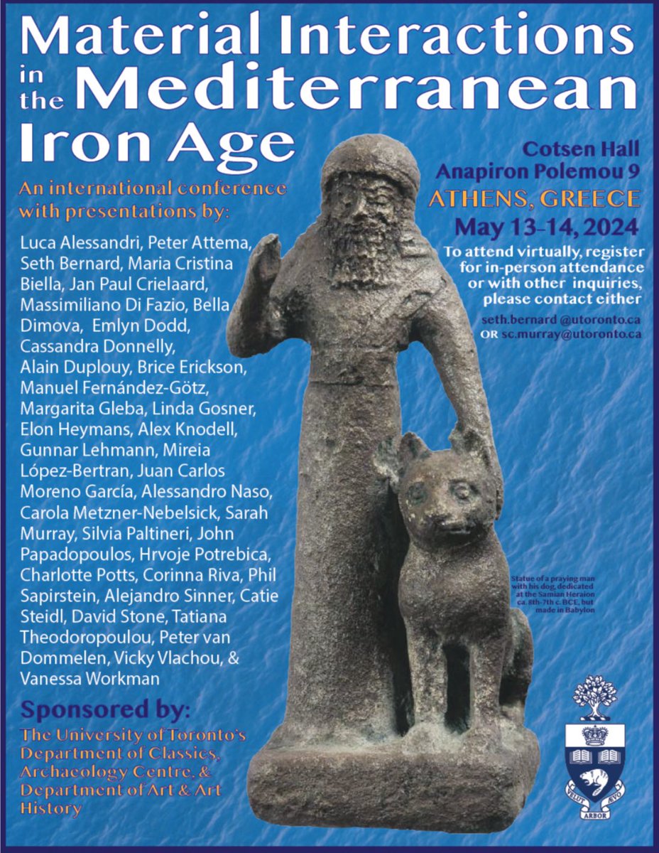 In the Iron Age for the next two days! Talking about #wine production and its culture among a diverse range of topics across the #Mediterranean. Thanks to @bernard_prof + Sarah Murray for inviting and editing the subsequent OUP volume.