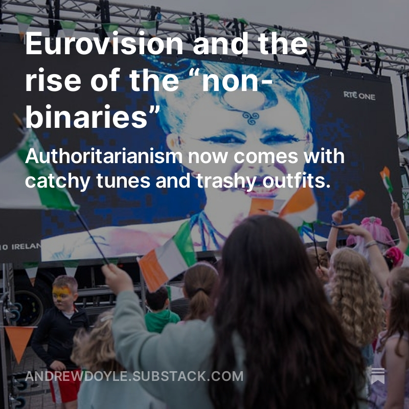 “Eurovision and the rise of the non-binaries” My latest post is now up. Link in bio. ⬆️ Please share, subscribe, and join the conversation in the comments...