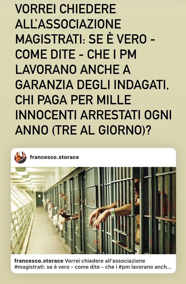 Vorrei chiedere all’associazione magistrati: se è vero - come dite - che i pm lavorano anche a garanzia degli indagati, chi paga per mille innocenti arrestati ogni anno (tre al giorno)?