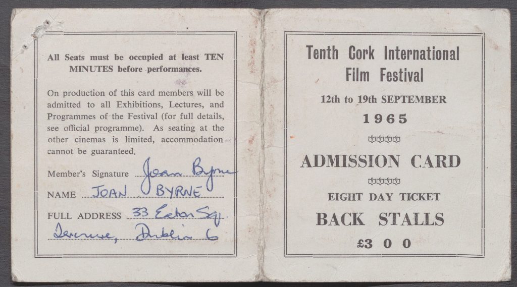 New Blog Post! The Dr Joan Byrne collection, containing a large amount of material relating to the Cork Int. Film Festival, helps archive users to develop a greater understanding of the history and influence of film festivals in Ireland. Explore here: iar.ie/archive-catego…