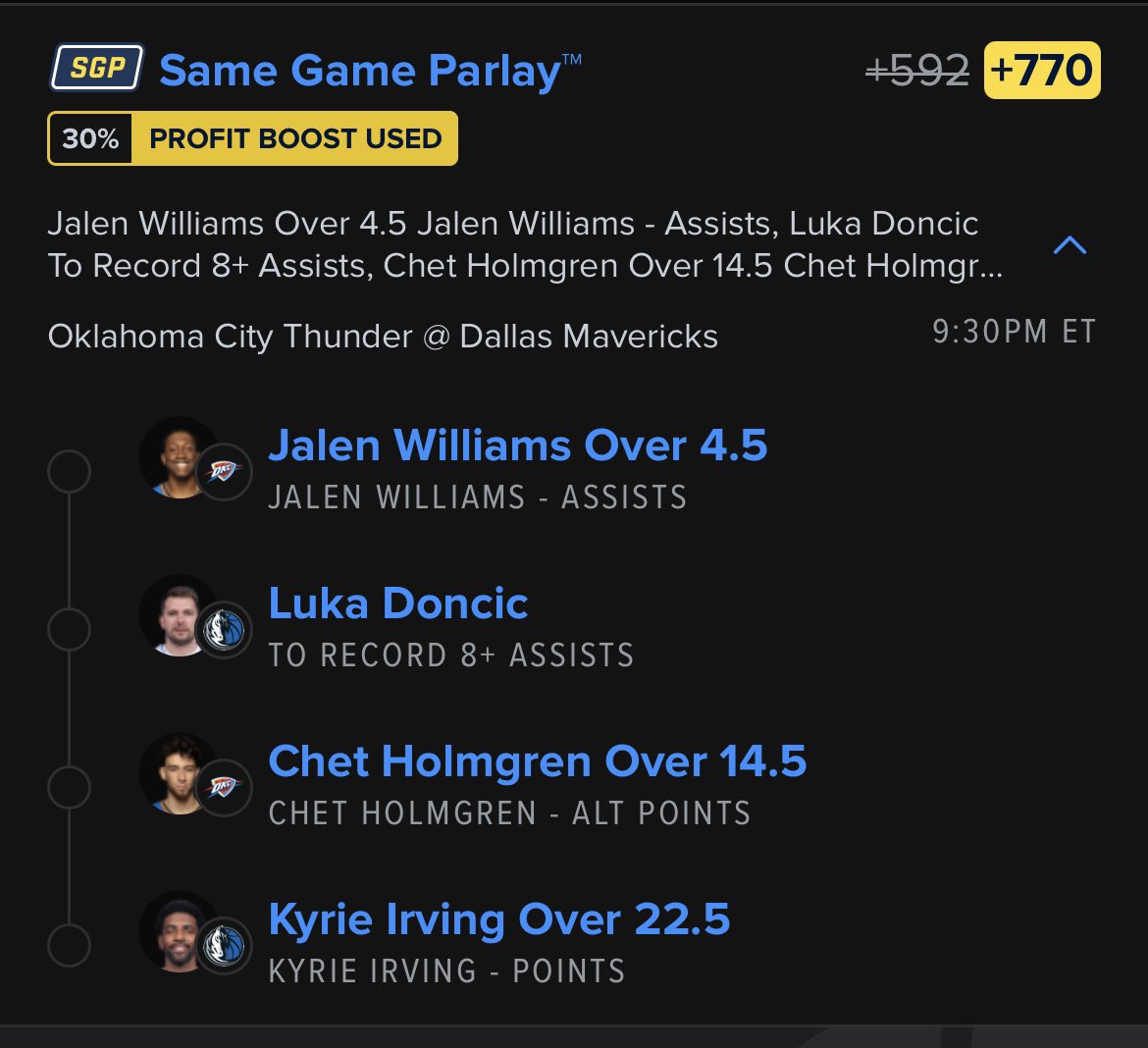 💰 +770 Odds SGP Same game parlay I’m loving for today! Use code “NBA” to join the discord for only $10 for your first month! Let’s get it! 🫡 #gamblingx Full card posted here: whop.com/premierpicks/