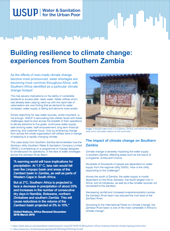 Water crisis and climate change continue to be a challenge in Southern Africa. Read how Zambia’s Southern Water and Sanitation Company (SWSC) is adapting climate resilience in the water sector: bit.ly/4bdeZ1P #WfW #climatechange
