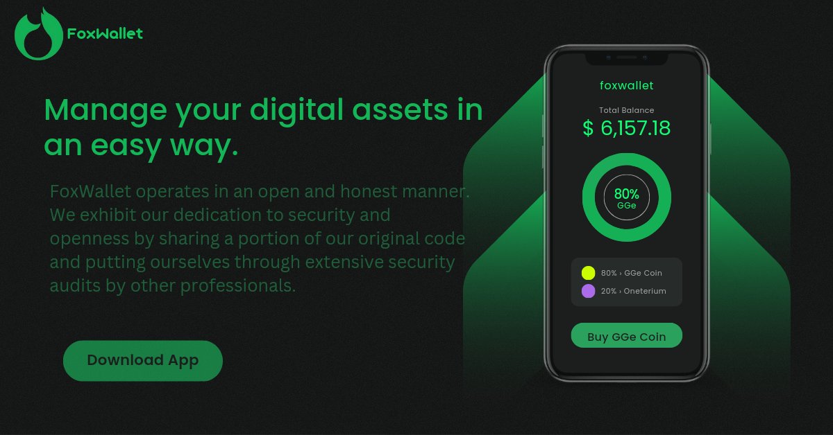 Buy, sell, swap, store, stake, and manage your favorite #cryptocurrencies all in one place.  

✅️Privacy & Security
✅️Decentralized & Flexible
✅️Exclusive Bonus System
✅️Cutting-edge interactive tools

Get started today with Foxwallet: Foxwallet.com
#web3