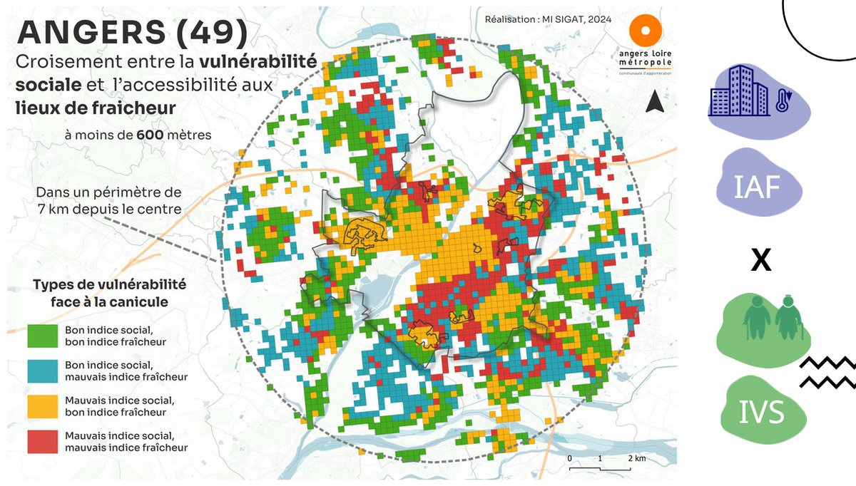 ☀️🏬 Pendant tout le semestre un groupe de M1 #géomatique <a href="/E_Sigat/">Master SIGAT</a> a travaillé sur le risque de canicule dans les Quartiers Prioritaires de la Ville par une approche données et SIG pour <a href="/resovilles/">resovilles</a> 🗺

➡️Quelques résultats et méthodologie  : docs.google.com/presentation/d…