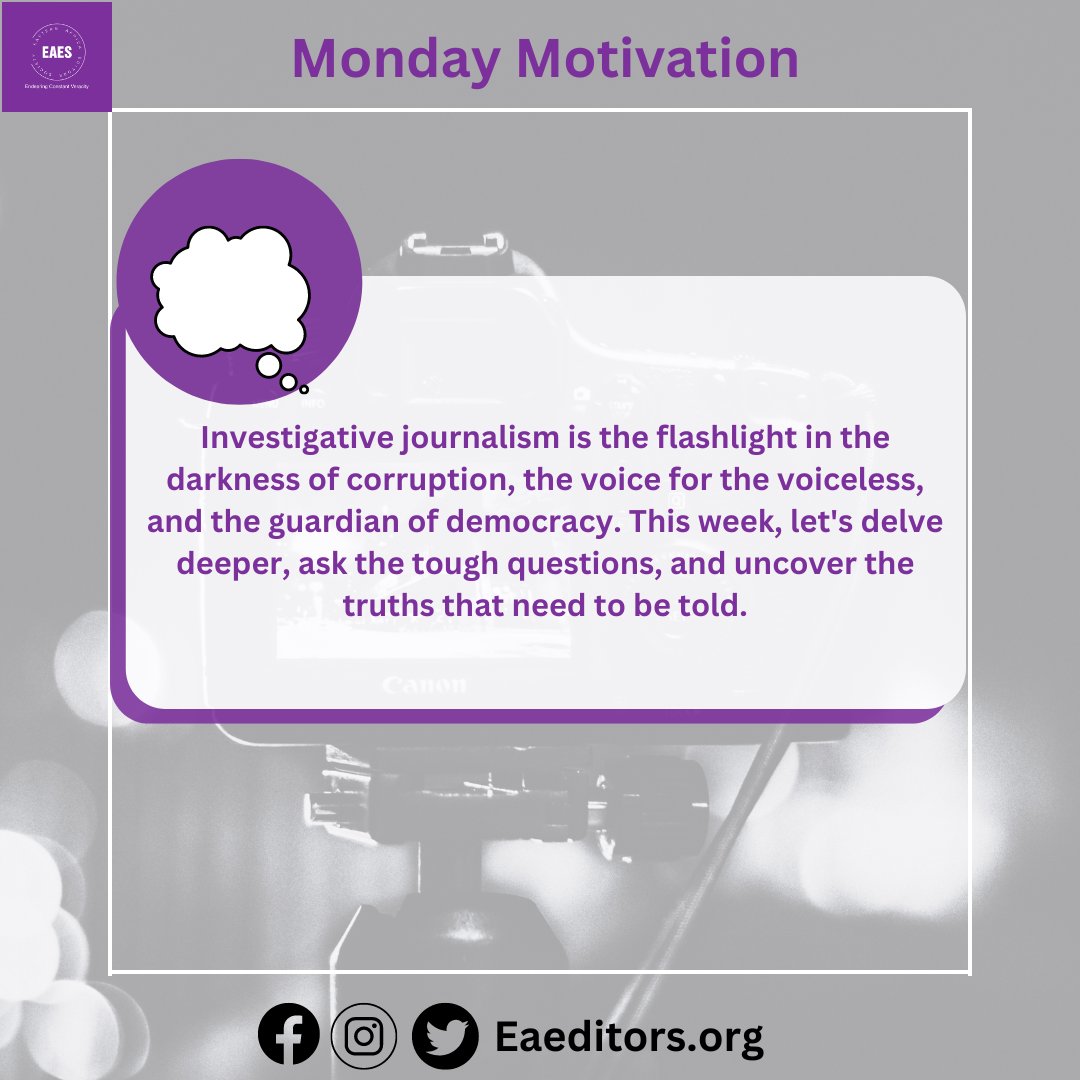 Investigative journalism is the flashlight in the darkness of corruption, the voice for the voiceless, and the guardian of democracy. This week, let's delve deeper, ask the tough questions, and uncover the truths that need to be told. #InvestigativeJournalism #QuoteOfTheWeek