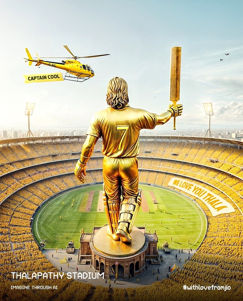CSK should build their separate stadium like this with a statue of Dhoni in it 🤌🤌 !!