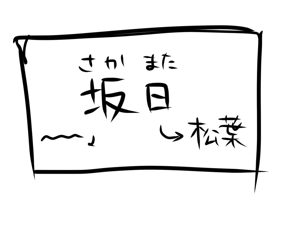 今日夢でみたこうけい さかまたなんて駅どこにもなかった😭残念