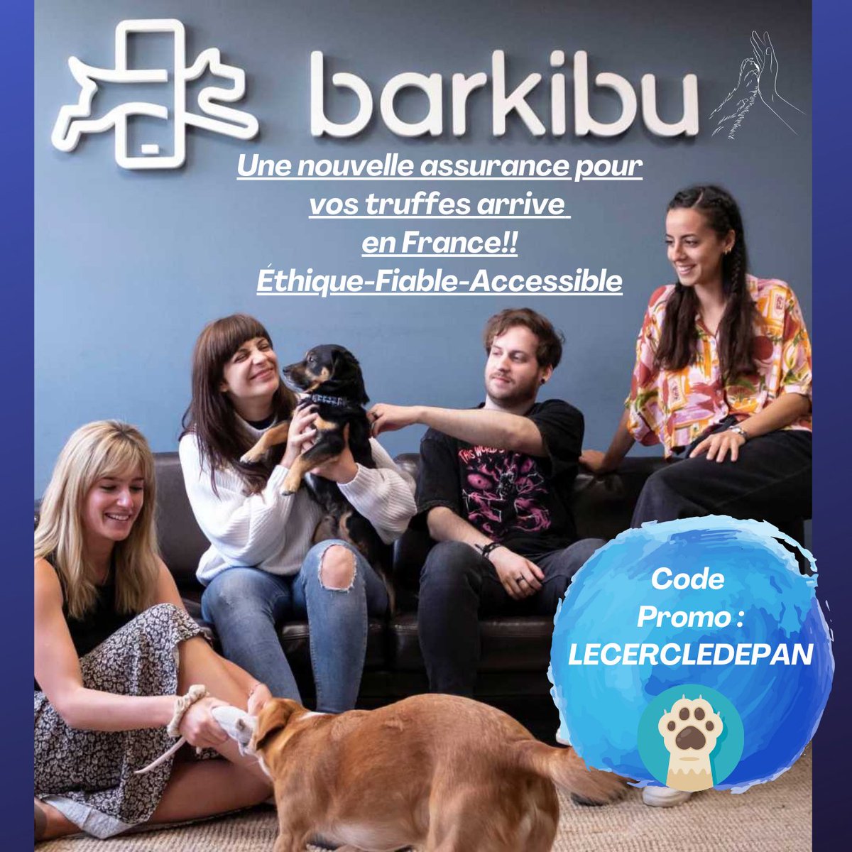 [ 🐶ASSURANCE🐱] 👉Besoin d'une assurance pour votre truffe? Barbiku est là!Une assurance qui accepte les animaux jusqu'à 11 ans!🐈‍⬛Une assurance disponible et à l'écoute.🐕Une assurance éthique qui refuse de travailler avec les chasseurs et les éleveurs! Code Promo: LECERCLEDEPAN