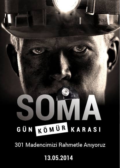 Gün KömürKarası! 301 madencinin hayatını kaybettiği,Türkiye’nin en büyük işçi cinayetinin yıldönümü olan;Soma Maden Faciasında hayatını kaybeden,emekçi madenci şehitlerimizi saygı ve rahmetle anıyorum. Soma faciasını unutmadık ve unutturmayacağız. #SomayıUnutma #13Mayıs2014