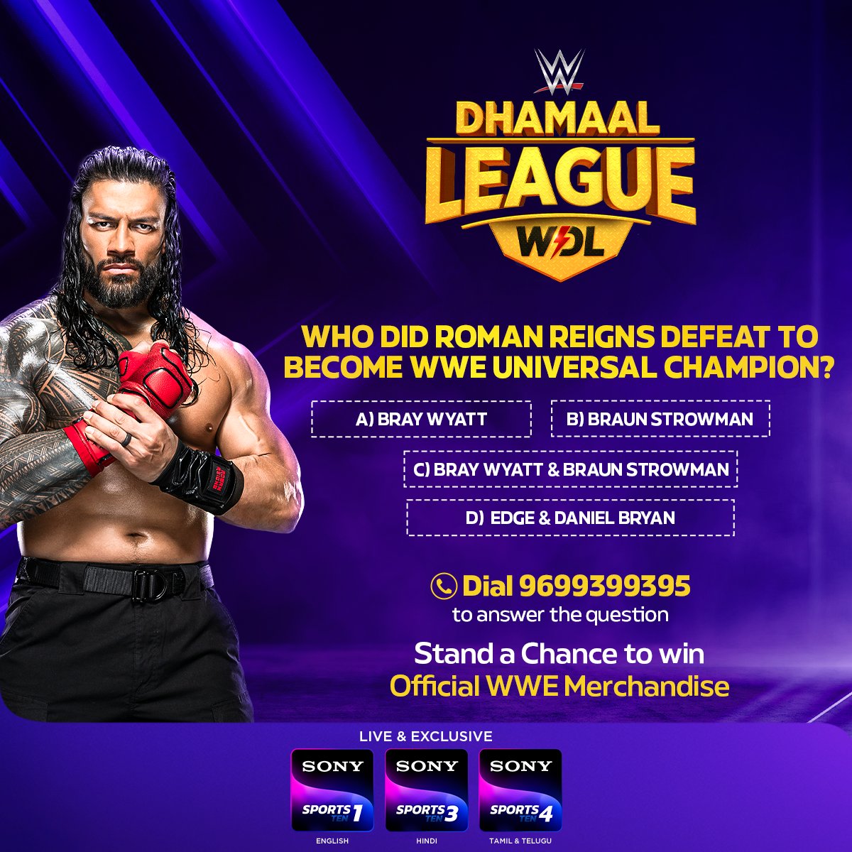 It's time to show off your #WWE expertise 🤓 #SonySportsNetwork #WWEIndia
