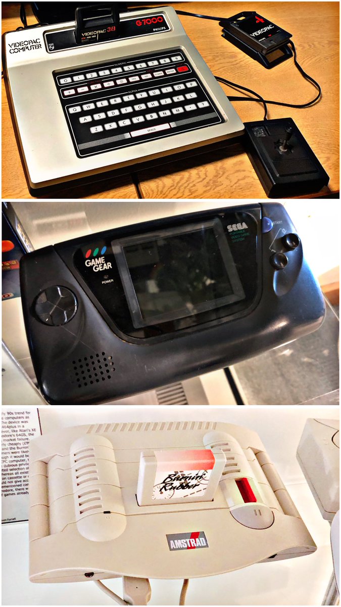 For today’s #RetroTrio we have the #Philips #Videopac, #Sega #GameGear and #Amstrad #GX4000. Which do you keep, gift and delete from history? #RetroComputing #ComputerHistory #RetroGaming #VideoGames