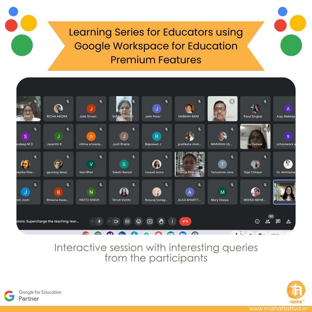 Another one from the series of workshops on #GoogleWorkspaceforEducation features for teachers by @GEG_VARANASI

Are you an educator in an organisation that uses #GWfE? Register here: rsvp.withgoogle.com/events/in-goog…

@GoogleForEdu #GoogleForEducation #GoogleChampions