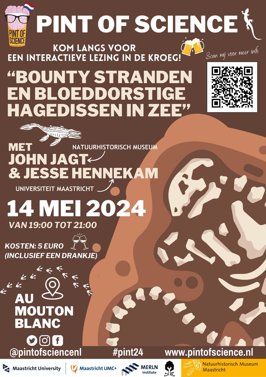 pintofscienceNL's tweet image. 🚨 🚨 PINT ALERT!! 🍻 🧠 The 2024 Pint of Science festival starts today!
An awesome lineup of events are on - get your tix before they sell out!! 🤯 Maastricht - Mon's events are already sold out but there are still 🎟️ available on Tues🇬🇧 and Wed🇳🇱. Scan the QR for tix!