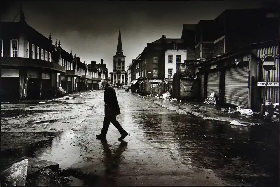 Don McCullin.

‘You cannot walk down Whitechapel without seeing suffering, drama and misery.’