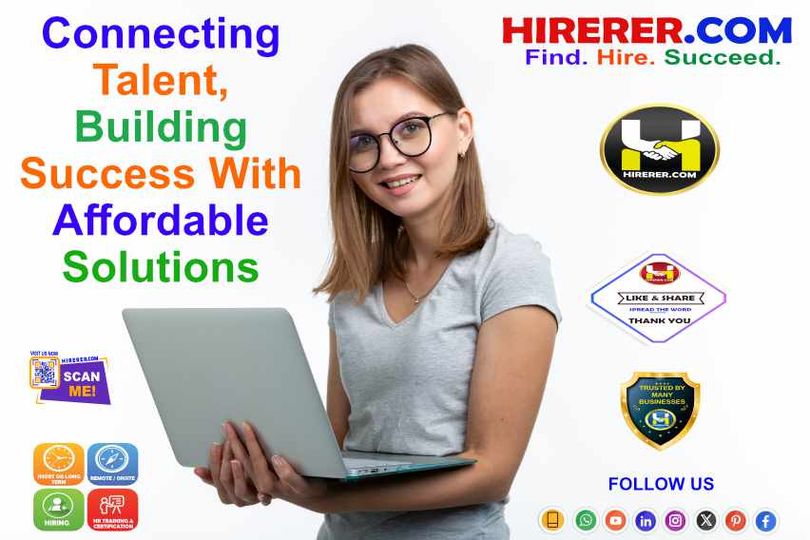 HIRERER.COM, Finding the RIGHT Fit for Your HIRING Needs  

visit why.hirerer.com to know more  

#EfficientHiring #EconomicalSolutions #BusinessSupport #GrowWithUs #ThrivingTeams #rentahr #outofjob #Hirerer #SmartlyHiring #iHRAssist #SmartlyHR
