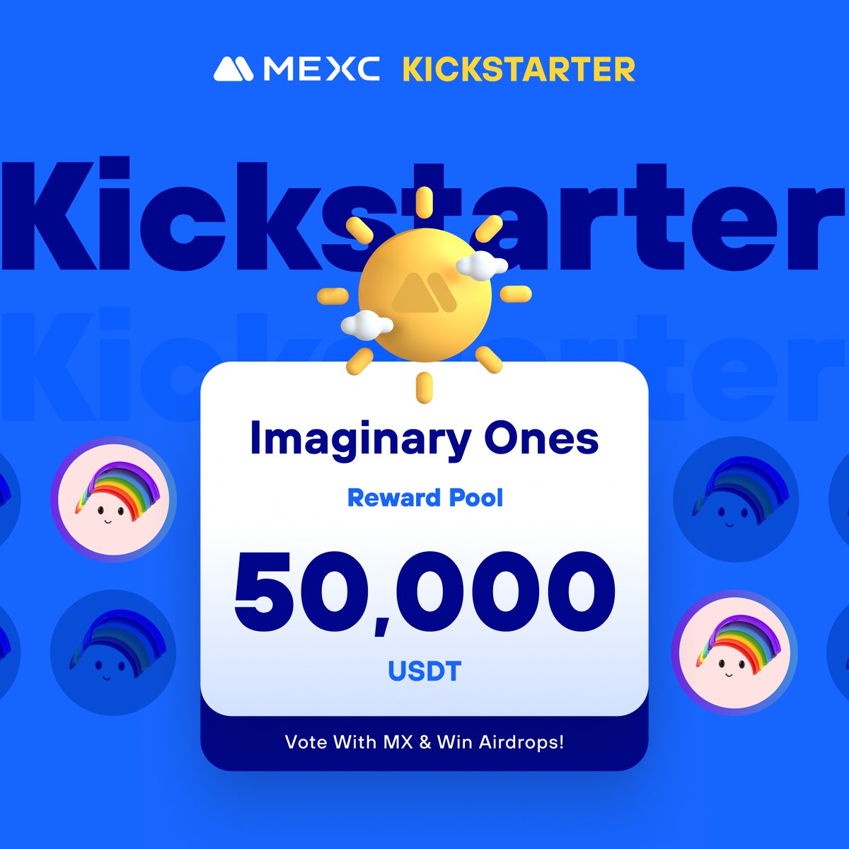 .@Imaginary_Ones, a project that aims to spark imagination without limits and uses Web3 technology to blend gaming, merchandise, and entertaining content, creating the Imaginary World, is coming to #MEXCKickstarter 🚀 

🗳Vote with $MX to share massive airdrops
📈 $BUBBLE/USDT