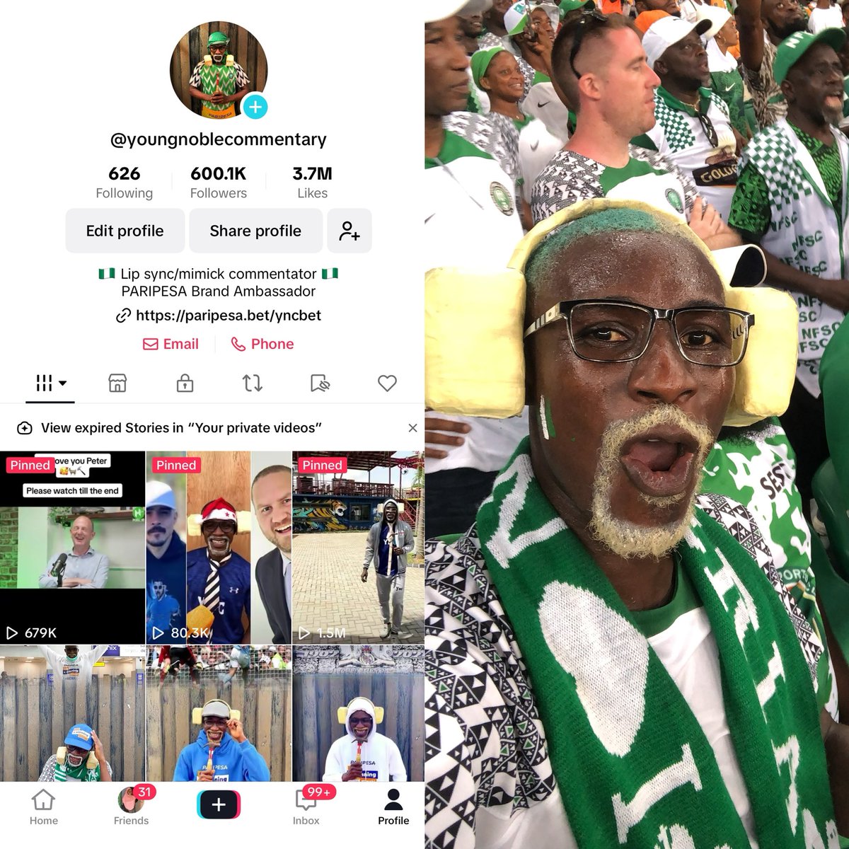A New Milestone Reached 😇
600k TikTok Followers 🔨
Thank you all 🙏❤️

#tiktoknigeria #sportsontiktok #youngnoblecommentary #africanfootball