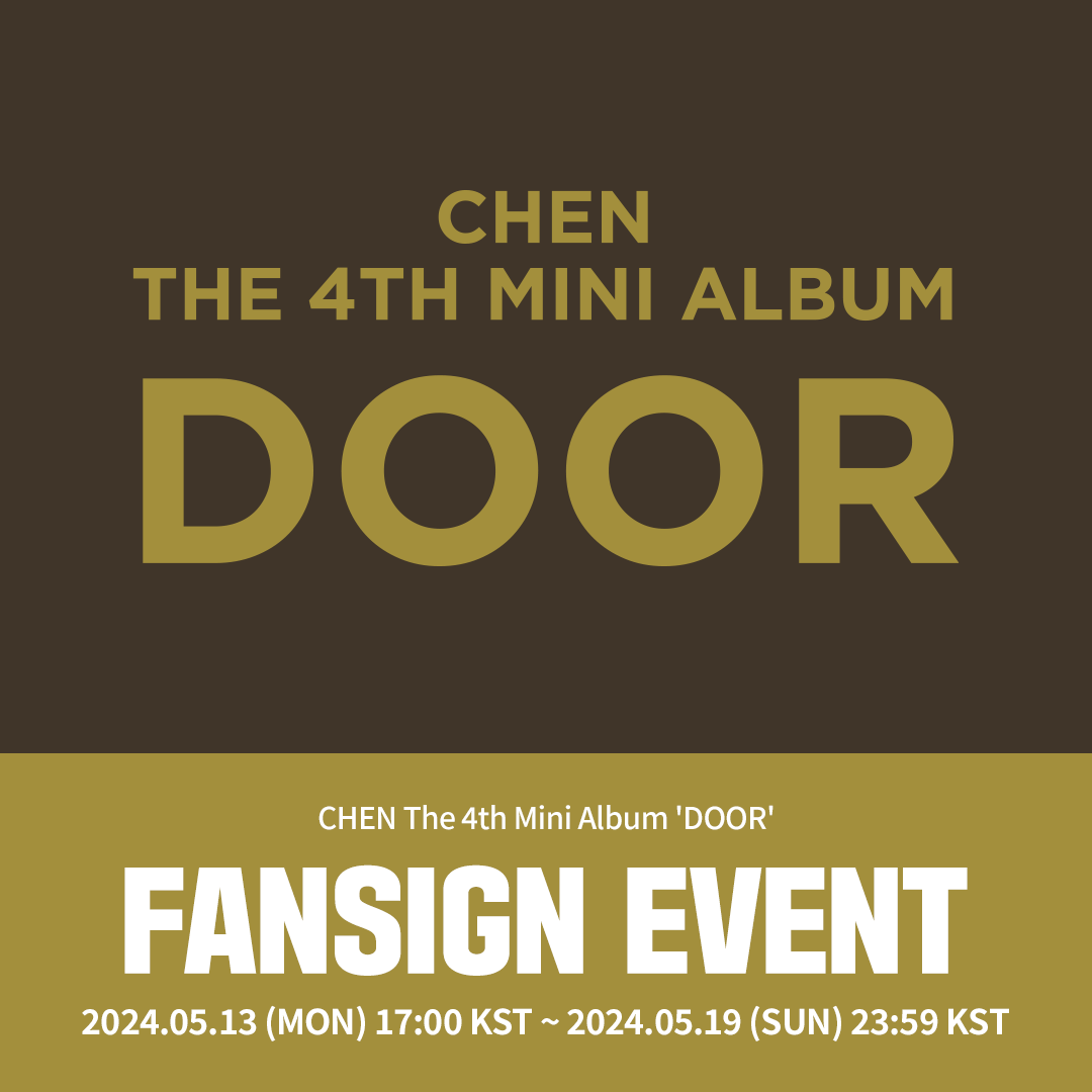 [✍️] #CHEN CHEN The 4th Mini Album 'DOOR' #Ktown4u Off-line/Video Call Sign Event open 🩶All participants in the Off-line event will receive one out of the 3 exclusive Ktown4u photocard at random. (A ver.) 🩶All participants in the Video Call event will receive one out of the…