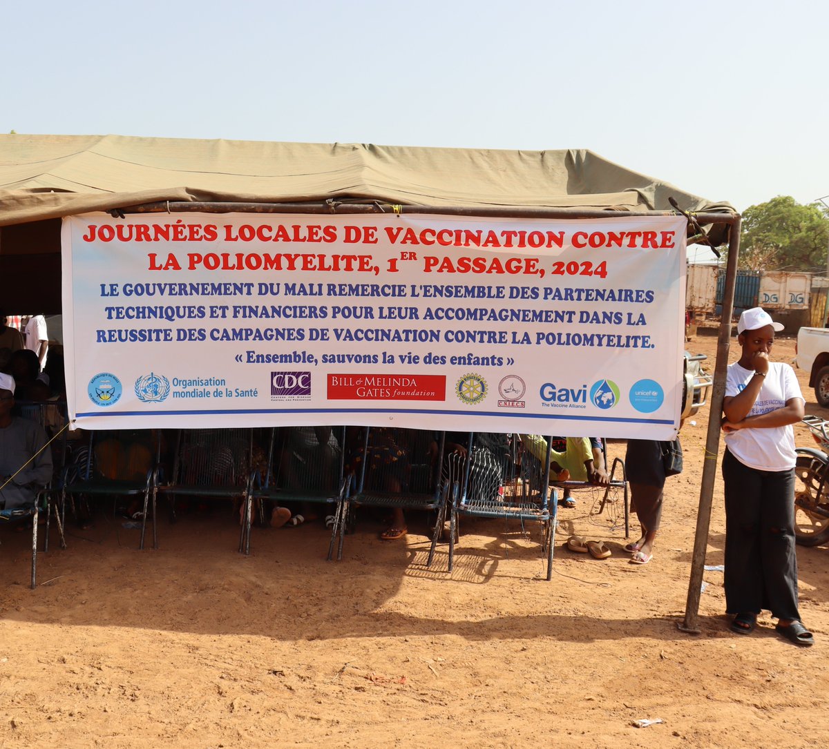 The #Polio campaign kicks off with a strong start in #Mali. In Kita, authorities launched the campaign. For 4 days, @MSDS_Mali, @UNICEF, @omsmali, @gavi and other partners are joining forces to vaccinate +4 million children against this preventable disease. #ForEveryChild