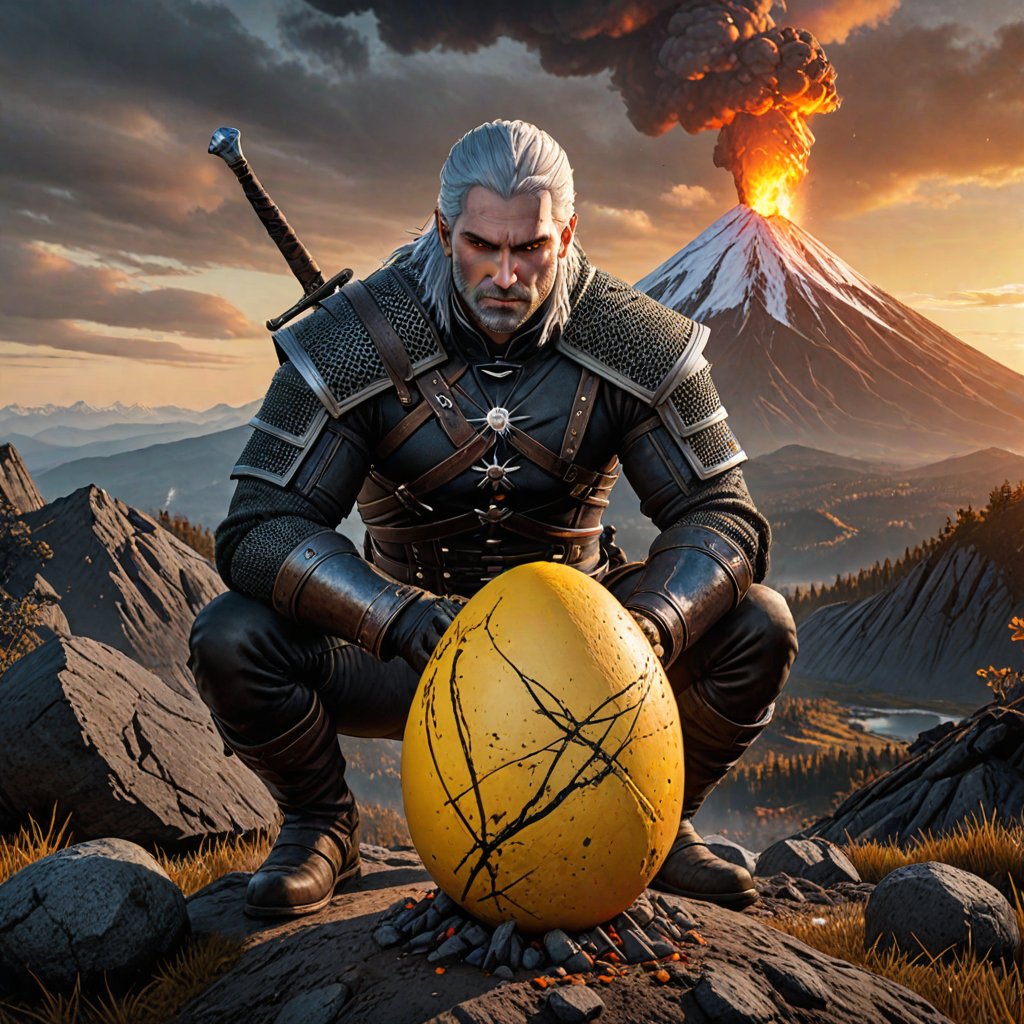 Dragon Egg Image created by an AI Art Generator ℍ𝕠𝕥𝕡𝕠𝕥 #TheWitcher #GeraltOfRivia #Geralt