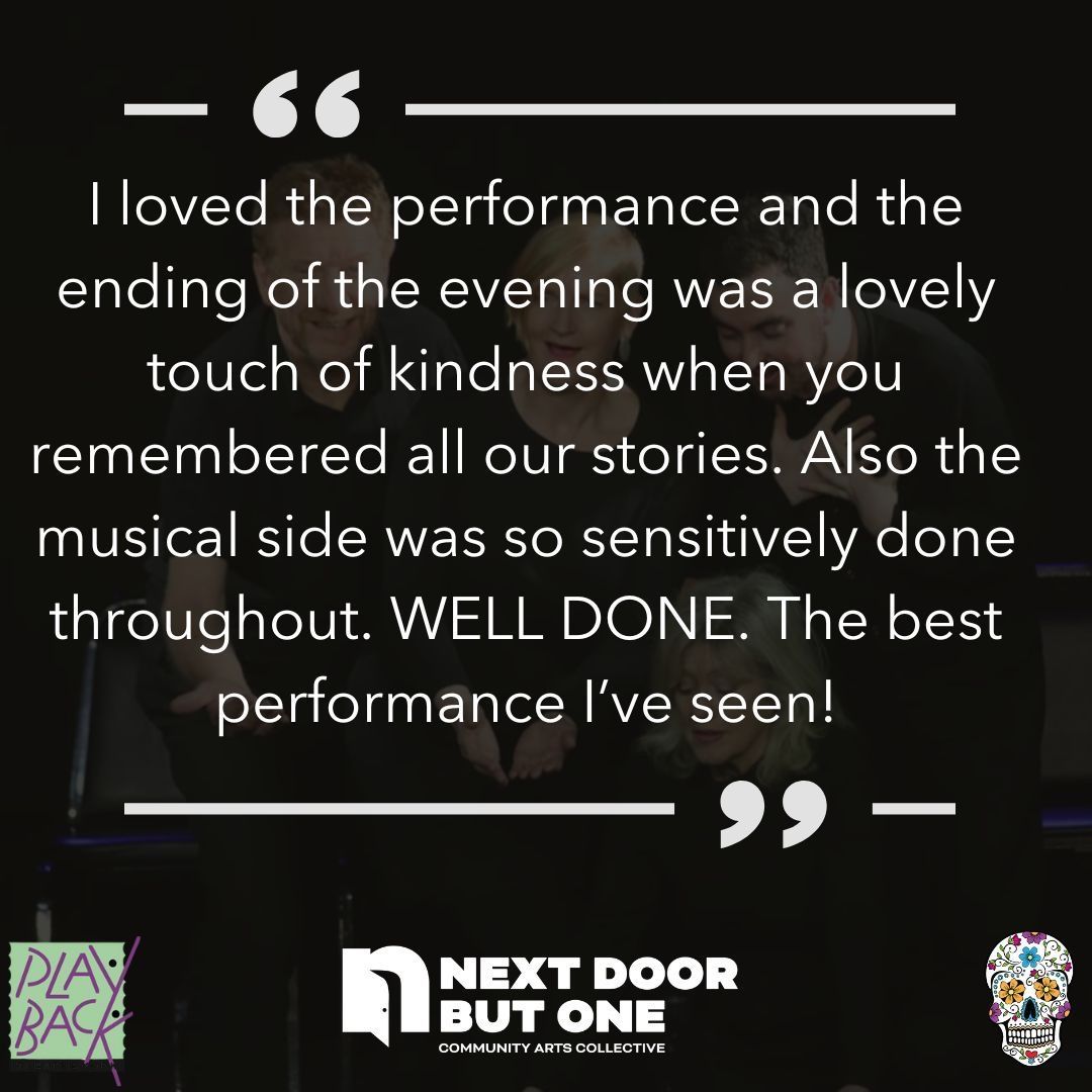 We are loving the audience feedback that is coming in from our Playback Theatre On Loss performance last week. 😍😍😍 A perfect way to set off what is to be a brilliant Playback Theatre training week for some of our associates too 🙌