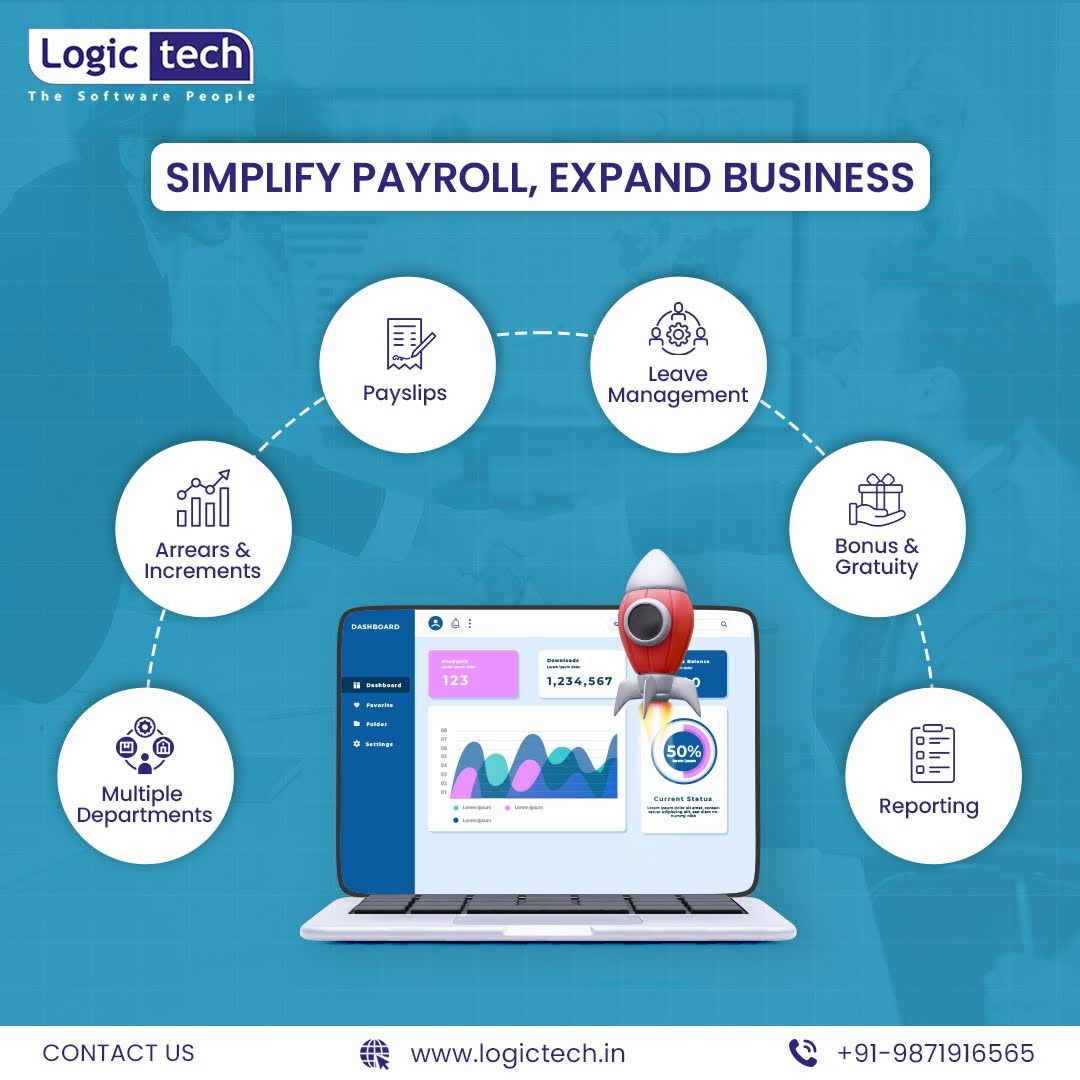 LogictechSol's tweet image. Simplify Payroll and watch your business flourish with Payman! 💼✨ 
Payman automates payroll, leave management, bonuses, and gratuity tasks to streamline and support business growth.
Learn more at bit.ly/48APCVW  
#LogictechSolutions #PayrollManagement #Payman