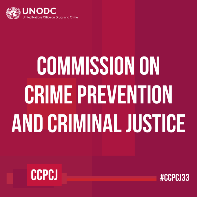 Pleased to be in Vienna to participate in the 33rd session of the Commission on Crime Prevention and Criminal Justice. @IDLO is committed to strengthening criminal justice systems, ending corruption and promoting good governance, transparency and trust through the #RuleOfLaw.