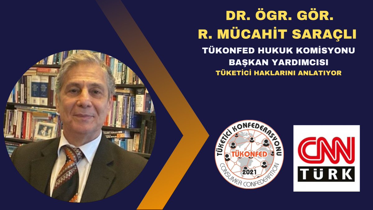 @tukonfed Hukuk Komisyonu Başkan Yardımcısı Dr. Mücahit Saraçlı bugün @cnnturk TV 14.00 bülteni canlı yayınında 'Fahiş fiyatlarla mücadele ve getirilmek istenilen tedbirler' konusunda açıklamalarda bulunacak. @aydinagaoglu @avibrahimgullu