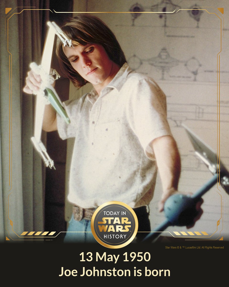 13 May 1950 #TodayinStarWarsHistory Happy Birthday to concept artist, art director and storyboard wiz #JoeJohnston! Born on this day and credited as art director of visual effects on The Empire Strikes Back and Return of the Jedi, Johnston was #BobaFett's original designer.