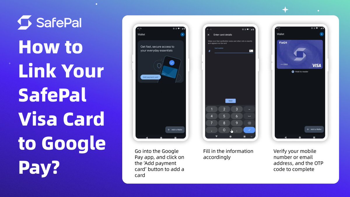 How to link your @iSafePal Visa Card to Google Pay?