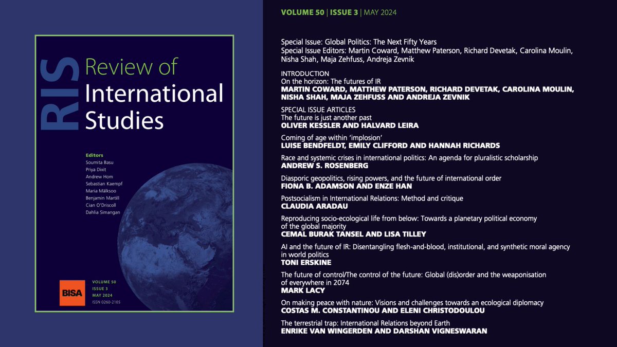 @RISjnl Other SI pieces center environmental politics, AI, weaponization and planetary resistance against concentrated wealth, and much more. Check them out! Thanks to the @RISjnl editorial team (@martincoward, @MatPaterson, everyone else)!