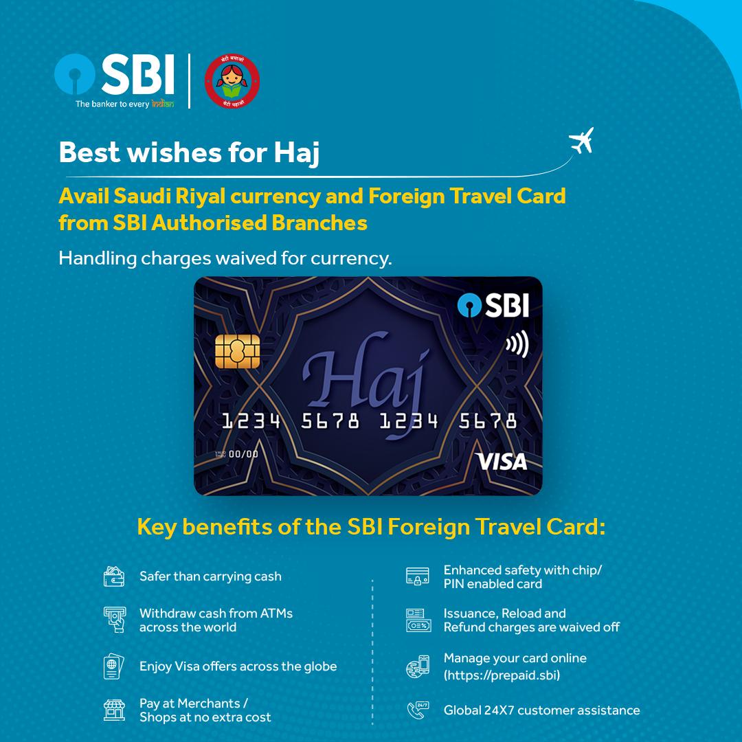 Make your Haj experience safer and more convenient with SBI Foreign Travel Card! #SBI #ConvenientForeignTravel #ForeignTravelCard