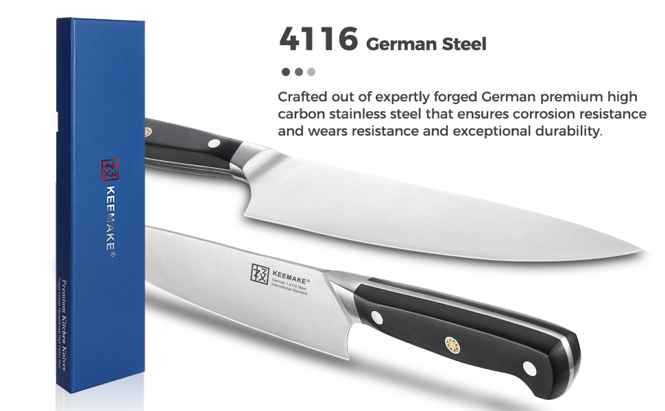 Slice, dice, and chop like a pro with the KEEMAKE 8-inch Chef's Knife! Crafted from premium high-carbon German stainless steel, this knife offers unmatched durability and precision cutting. Upgrade your kitchen essentials today! 🍽️🔪 #KEEMAKE #ChefsKnife #CookingEssentials