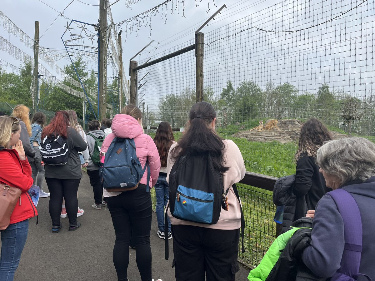 Level 5 CP @WestLoCollege are visiting @fivesisterszoo today learning about the important role they play in conservation and how they support this through their education programmes