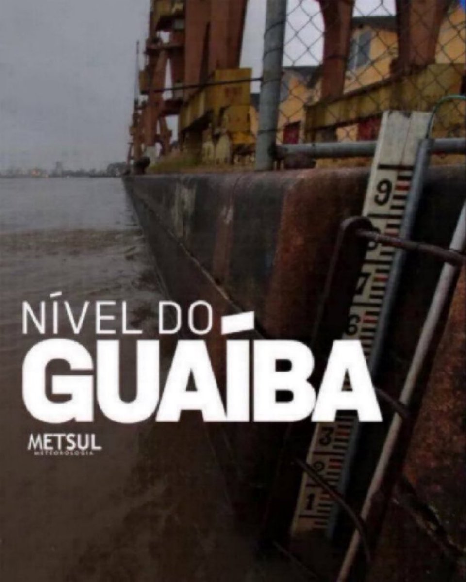 AGORA | Condições do Guaíba, em Porto Alegre (Cais Mauá).

🌊 Última leitura: 4,75 m
📈 Tendência: subindo rápido      

Referências:
⚠️ Cota de cheia: 2,00 m
🛶 Alagamento nas ilhas: + 2 m
🌆 Transbordamento no Cais Mauá: 3,00 m
⏏️ Pico de 2023: 3,46 m
⏏️ Pico de 1941: 4,76 m