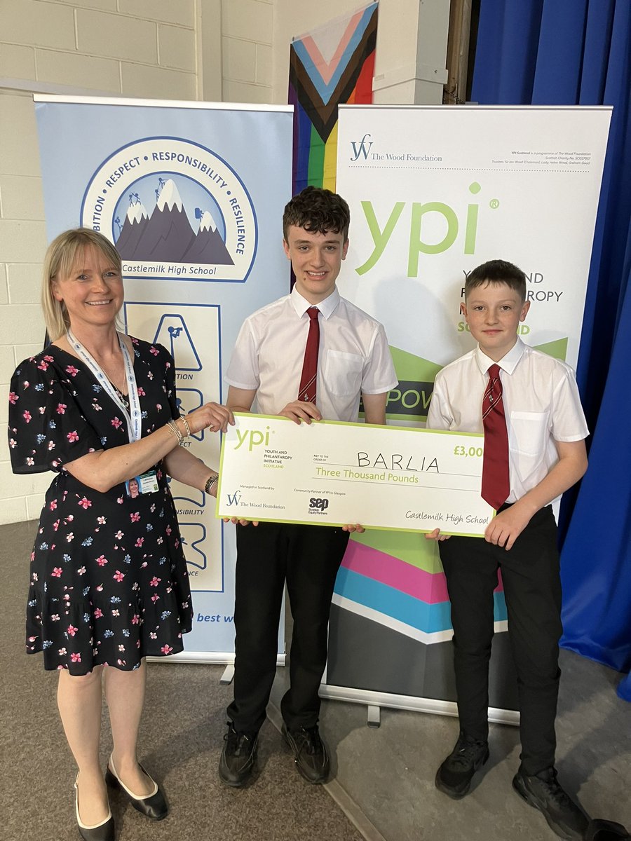 Well to the boys from @castlemilk_high who gave a fantastic performance and clear understanding of a social issue in their community for their @ypi_scotland final. Worthy winners were @CmilkComFoot