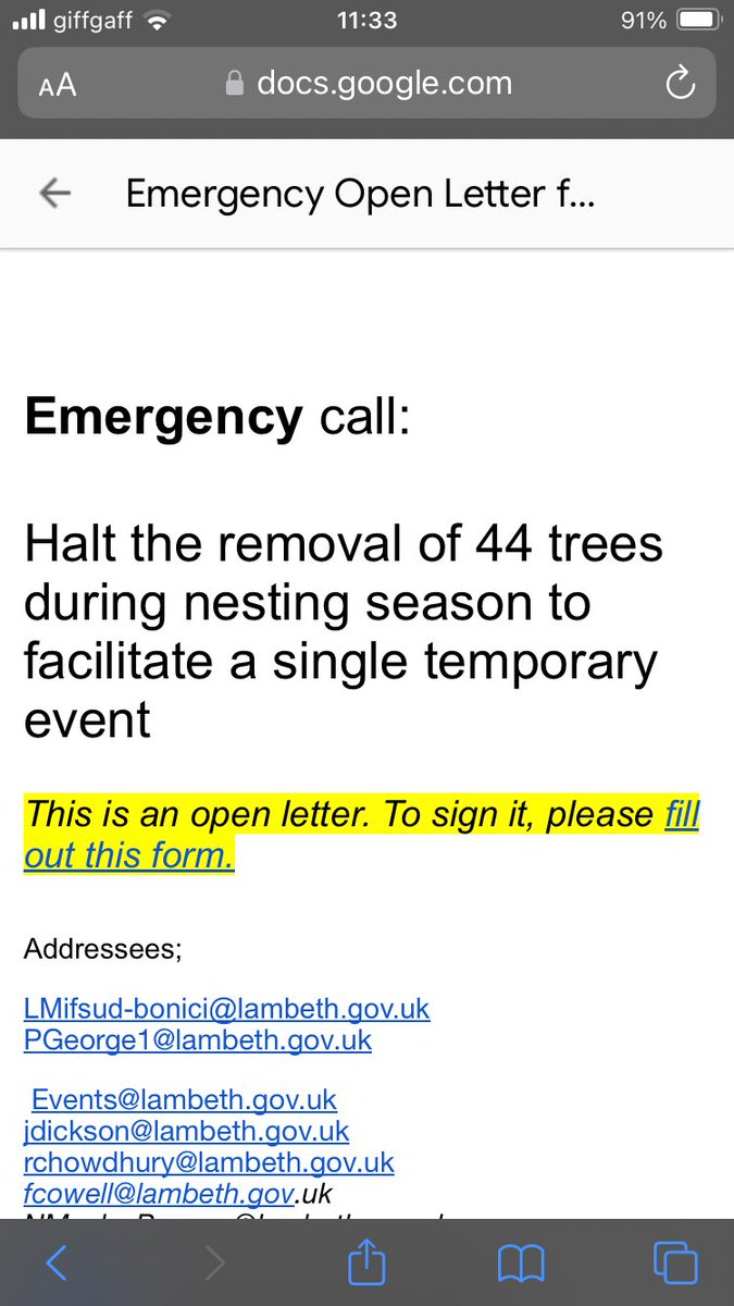 My old London borough #Lambeth want to chop down or ‘drastically reduce’ 44 trees in #BrockwellPark #HerneHill to make space for waste & carbon creating festivals !! How does this make environmental sense? Pls publicise @EveningStandard @TimeOutLondon @guardian @BBCLondonNews