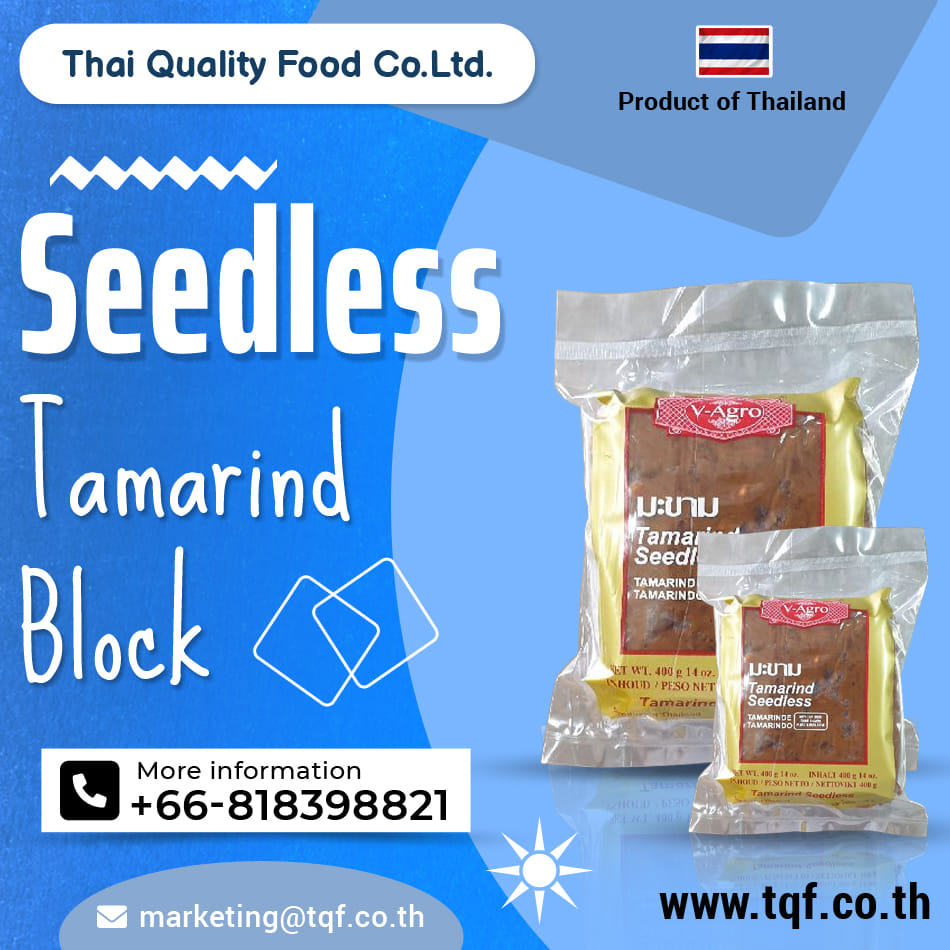Seedless Tamarind Block

Pack Size: 100g, 200g, 400g, 500g, 800g, 1000g
Taste: Sour and Yummy

tqf.co.th/seedless-tamar…

#tqf #tamarind #seedlesstamarind #thaiqualityfood #TasteOfThailand #tamarindpaste #CookingTamarind #thailand #seedless #tamarindblock #seedlesstamarindblock