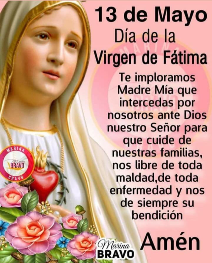 Buenos días amigos feliz inicio de semana hoy es día de la Virgen de Fátima @Mippcivzla @CarnetDLaPatria @Idalia50M @OdaPnt @MayraPri21 @Mercede073 @CandyNore @Titomara4 @Vanessa58300128