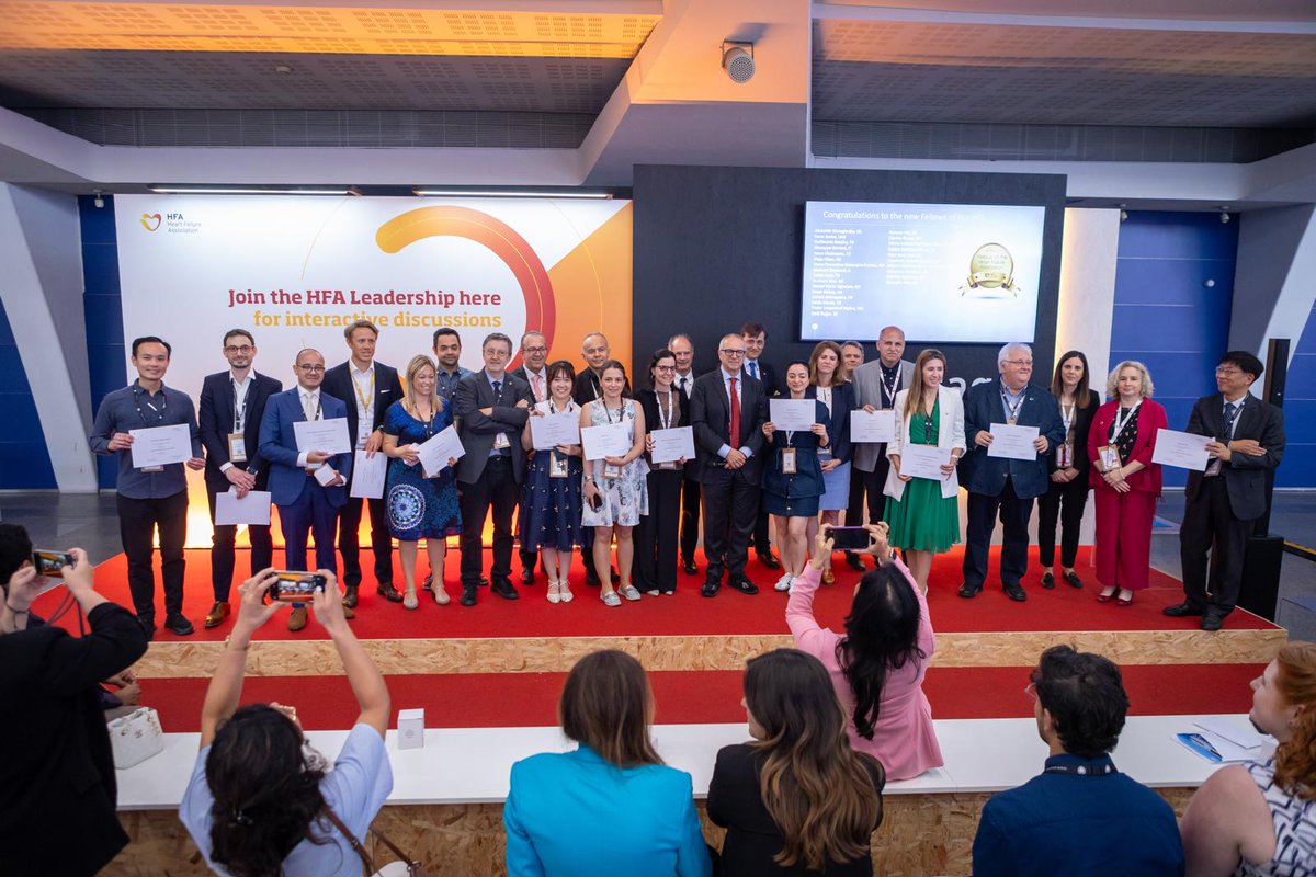#20yearsHFA celebrations at #HeartFailure2024 🎉🎂

Congratulations to the newly elected Fellows of the HFA and our #HFA_Young community that is
 celebrating its 10 year anniversary! Very proud that this year, more than 45% of our congress participants are &lt;40 years. A promising