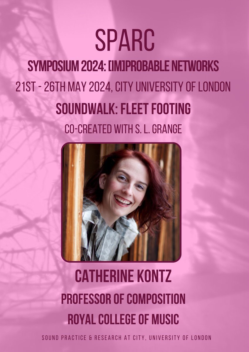 SOUNDS at SPARC: Fleet Footing The 2024 SPARC conference will come to a close with a wonderful soundwalk, co-created by Catherine Kontz and S.L. Grange. Join us by registering here: city.ac.uk/news-and-event…