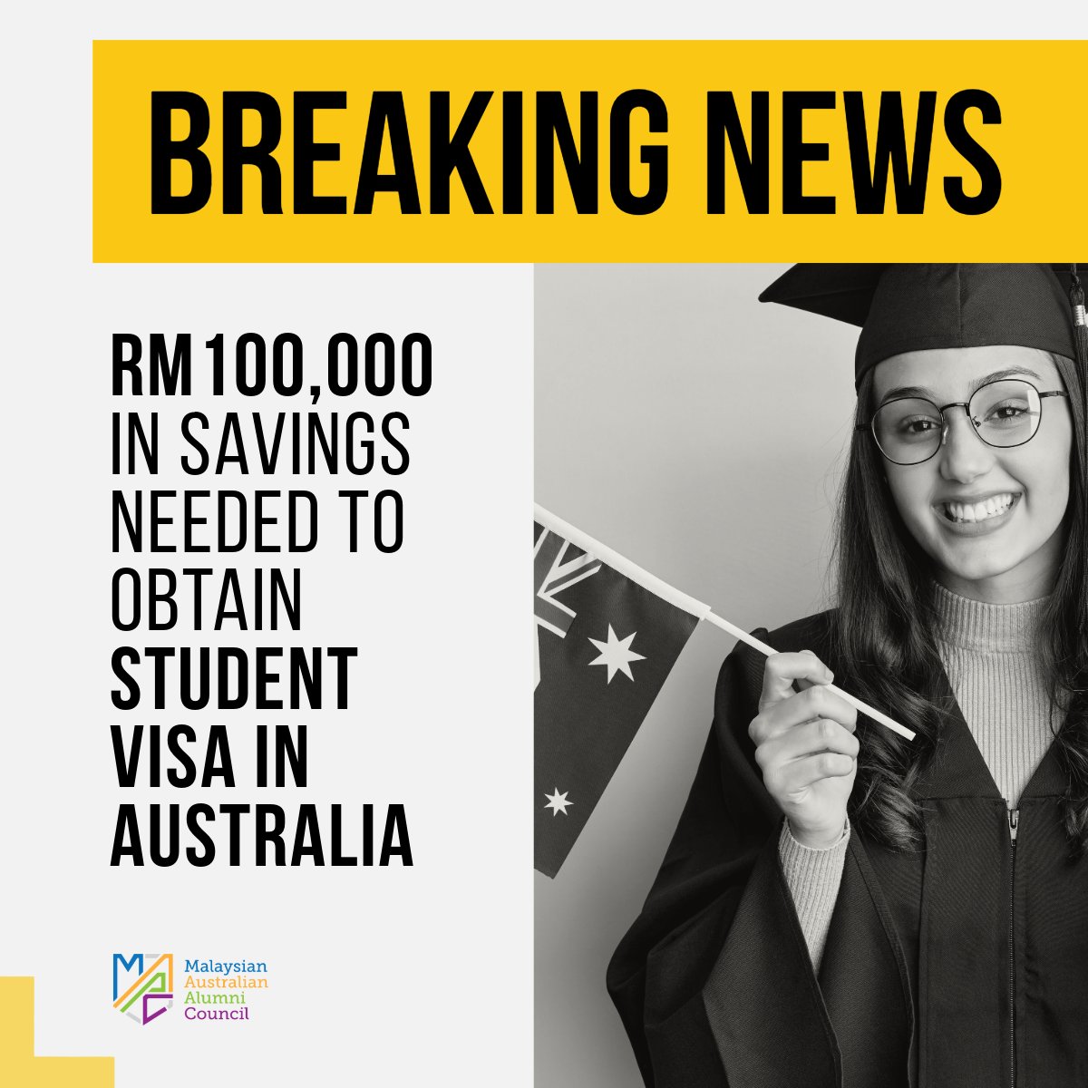 🚨 Attention Malaysian students! 🚨 Big news for those planning to study Down Under: Australia just upped the ante with a new minimum savings requirement of A$29,710 for student visas. Stay tuned for more updates! 
#StudyinAustralia #StudentVisa #Australia
