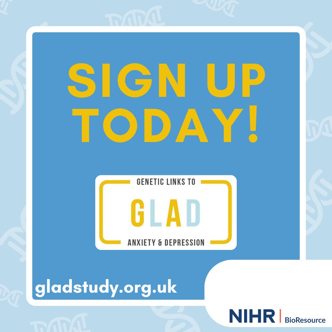 If you have EVER experienced #anxiety or #depression, or have NEVER experienced any mental health disorder, sign up for the @GLADStudy to help improve the lives of future generations. Sign up at gladstudy.org.uk and register your interest from Cornwall Foundation Trust.