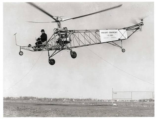 Today in 1940, Igor Sikorsky pilots his VS-300 helicopter's maiden flight.

The helicopter was the first successful model to use the single vertical tail rotor that most helicopters feature today.