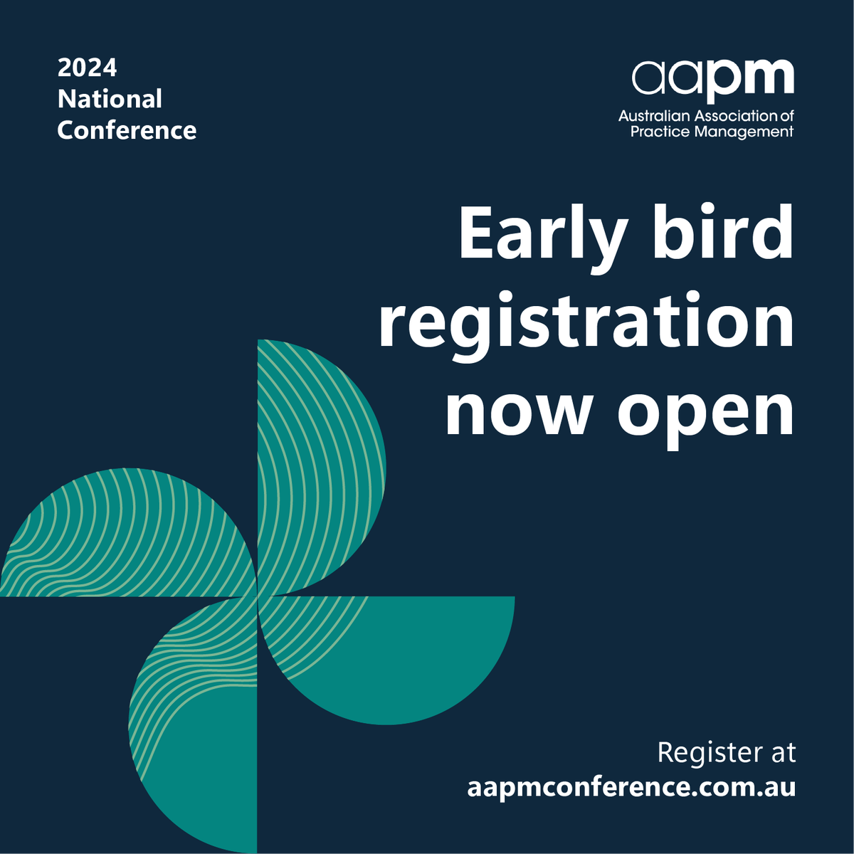 Get ready for the 2024 AAPM National Conference in Darwin! Registration is open now so that you can lock in the best deals on flights and accommodation. ✈️ Secure your Early Bird registration to learn, connect, and explore the stunning Top End.

aapmconference.com.au