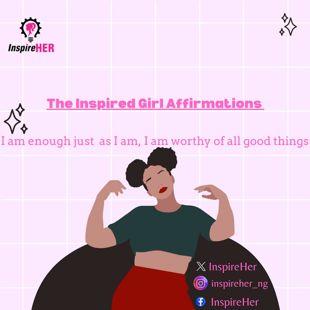 Dear Inspired Ladies,

You are enough! ✨

You are beautiful just the way you are, 
You are capable, and

There is only one of you in the UNIVERSE. 

Have a lovely week with the consciousness of this identity.🩷✨

#InspireHer
#InspiredGirl
#DailyAffirmation
#HappyNewWeek
