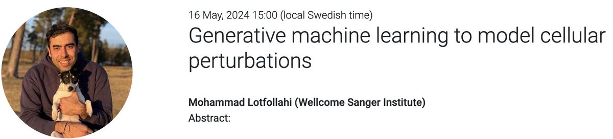 Thursday we are looking forward to welcoming @mo_lotfollahi to this months installment of the Chalmers AI4Science seminar series. The event will be hybrid, if you're a local join us in Analysen EDIT Building Chalmers. Zoom-link, abstract etc are here: psolsson.github.io/AI4ScienceSemi…